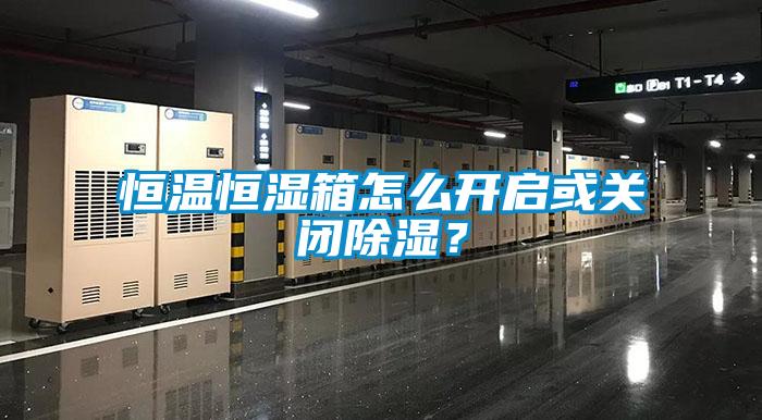 恒溫恒濕箱怎么開(kāi)啟或關(guān)閉除濕？